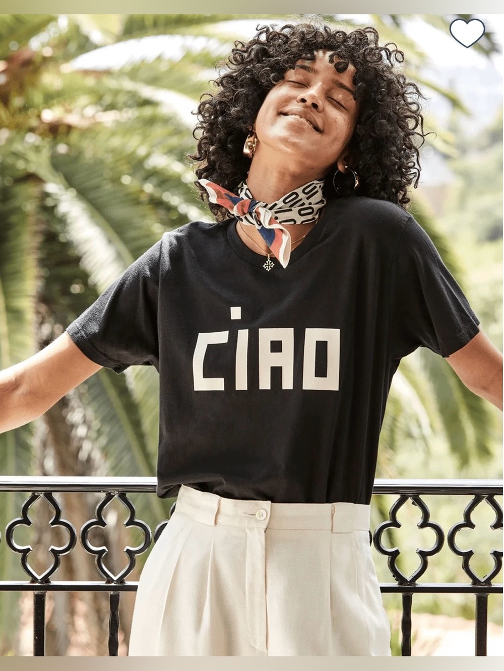 CLARE V. Block Ciao Original T-Shirt Size L